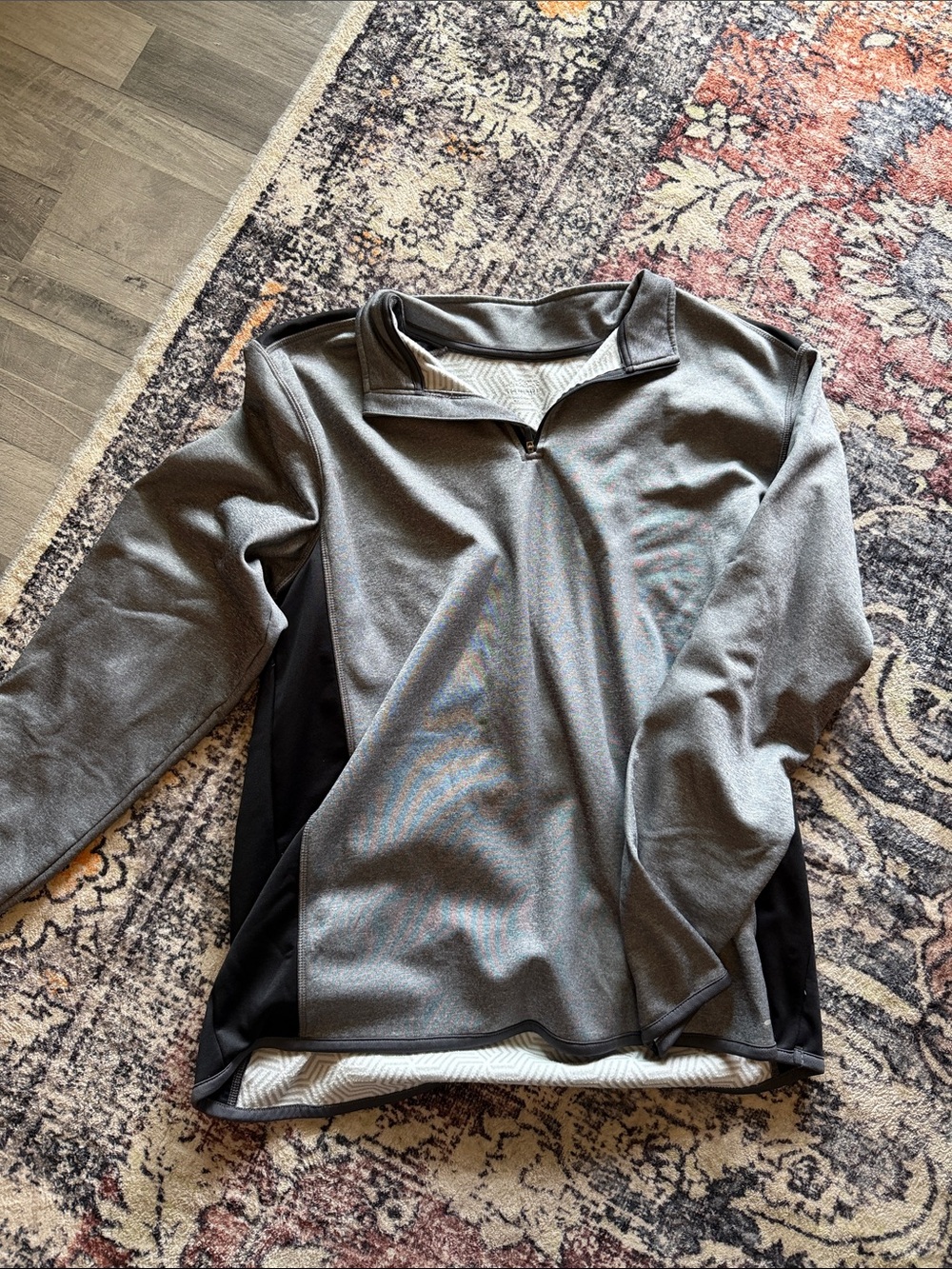 bcg Gray and Black Quarter-Zip Pullover Hoodie